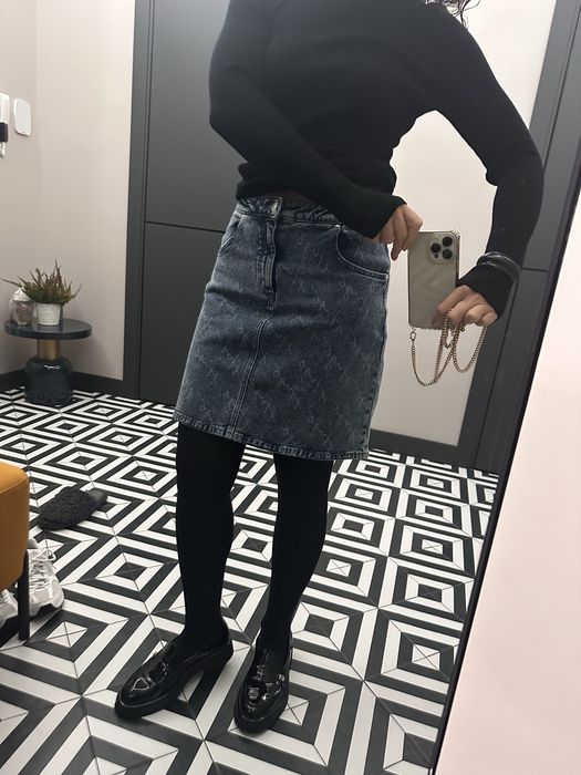 Джинсова спідниця HUGO синього кольору