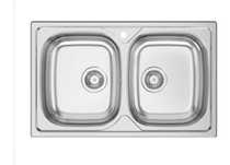 lava louça Delinia 2 cubas 80x50cm inox