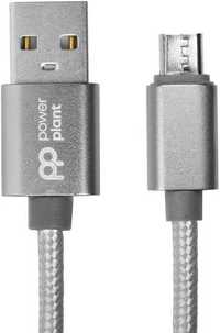 Кабель PowerPlant USB — micro USB 1 м Grey