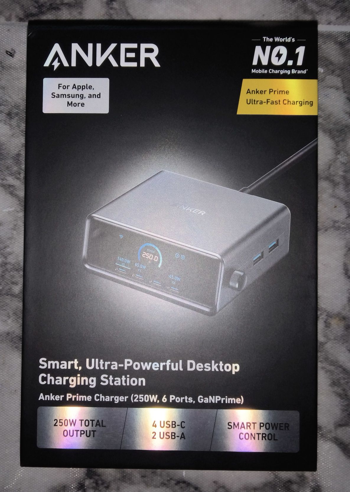 Зарядний пристрій Anker Prime 250W GaN Prime