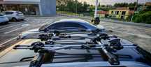 Barras tejadilho Turtle Air1 + 3 Suportes Bicicletas Thule Freeride 53
