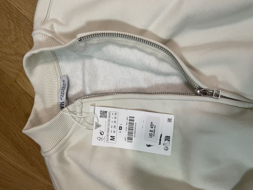 Бомбер світшот худі zara жіноче на замок зара спортивний костюм