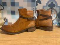 Buty skórzane botki
