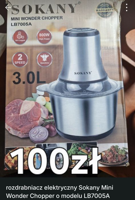 Rozdrabniacz elektryczny Sokany