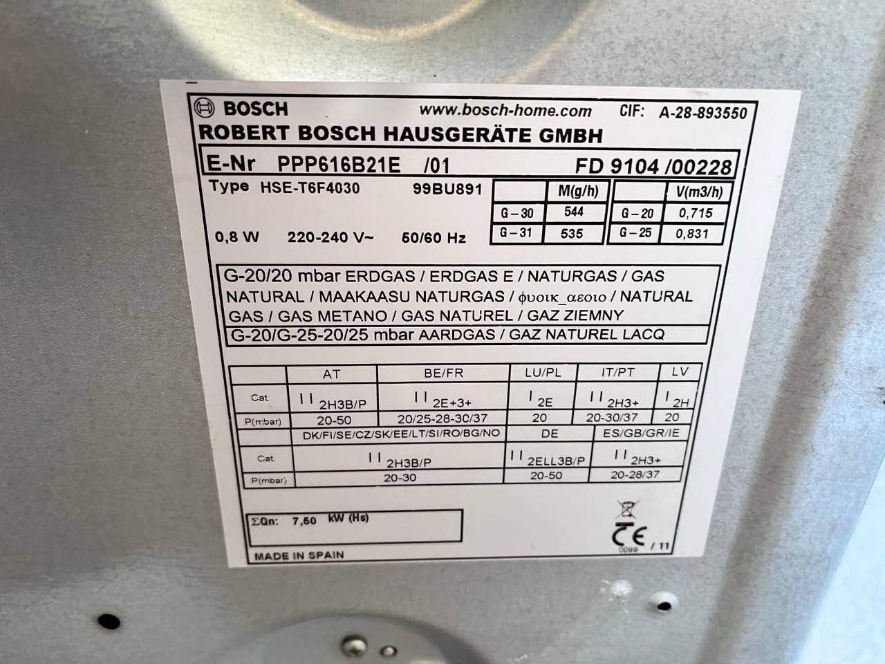 Płyta BOSCH gazowa |12msc |Dobry stan |Dowóz