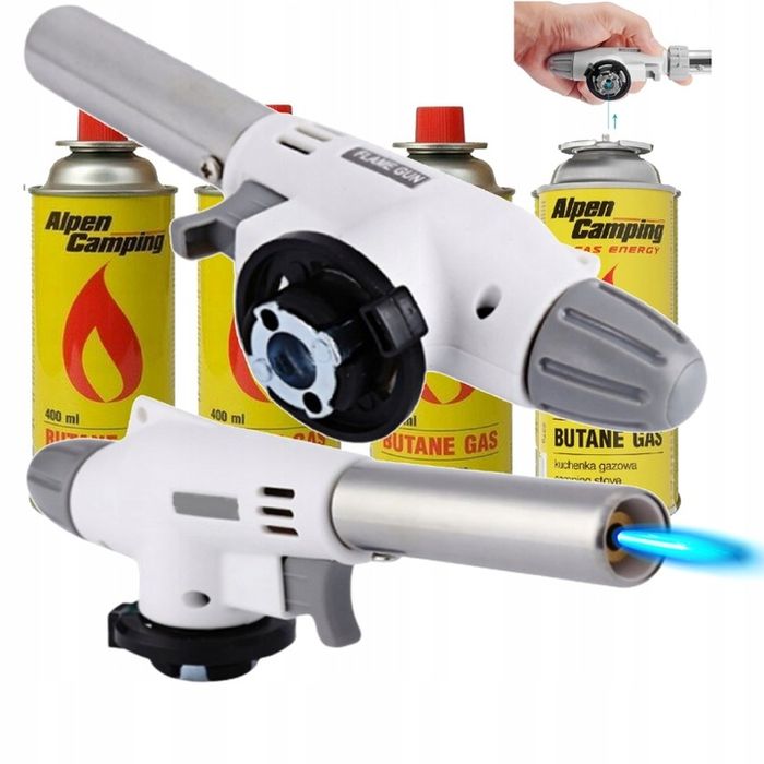 Palnik Gazowy Zapalarka Lutlampa Opalarka Ceramiczna Lutownica + 4 Kar