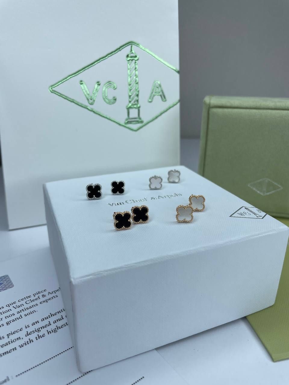 Сережки в стилі Van Cleef 9 mm