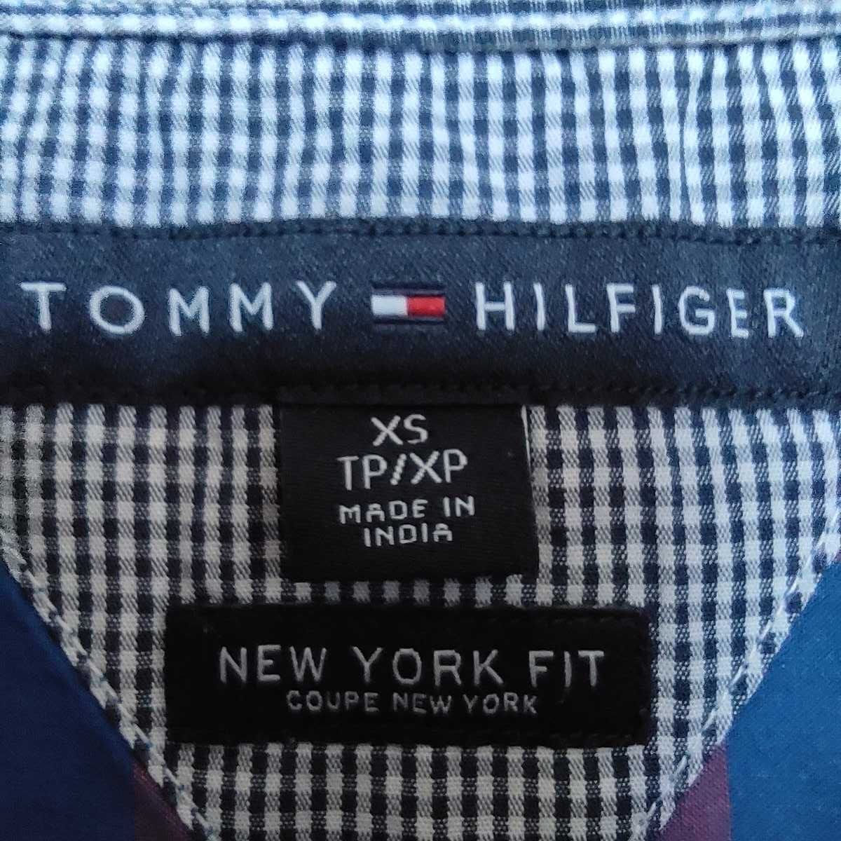 Koszula męska TOMMY HILFIGER - rozmiar XS - krótki rękaw