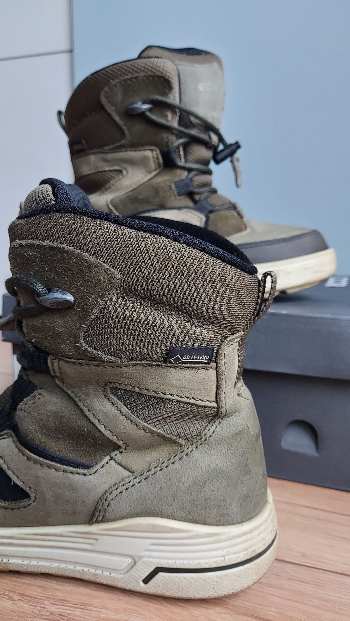 Ecco Buty Kozaki 30 Urban Zima Zimowe Gore tex Skóra Skórzane