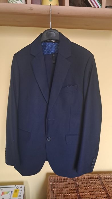 Garnitur granatowy rozm. 140, z wełną