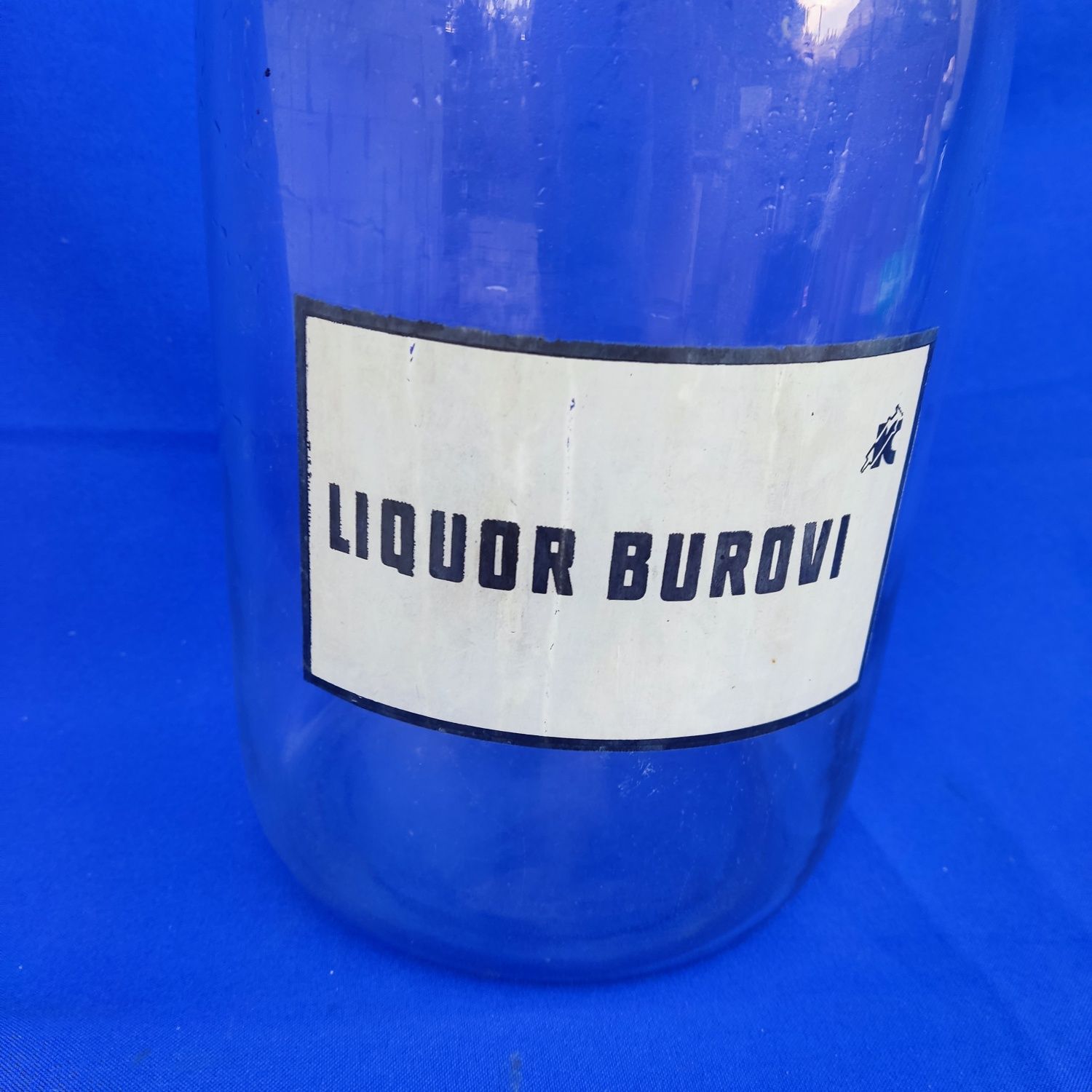 Стеклянный бутыль на 5 л литров СССР  с надписью жидкость Бурова Liquo