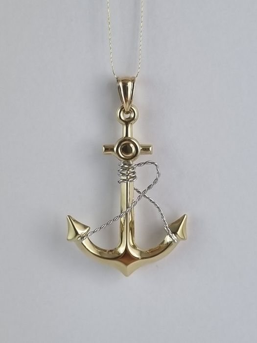 Zawieszka złota kotwica 14k Au.585 nowa unisex