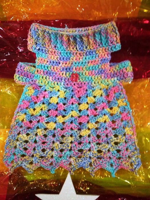 Vestidos pet em croché