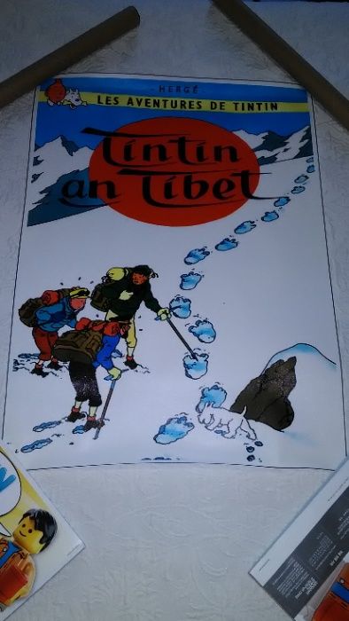 poster tipo canvas tintin no tibete