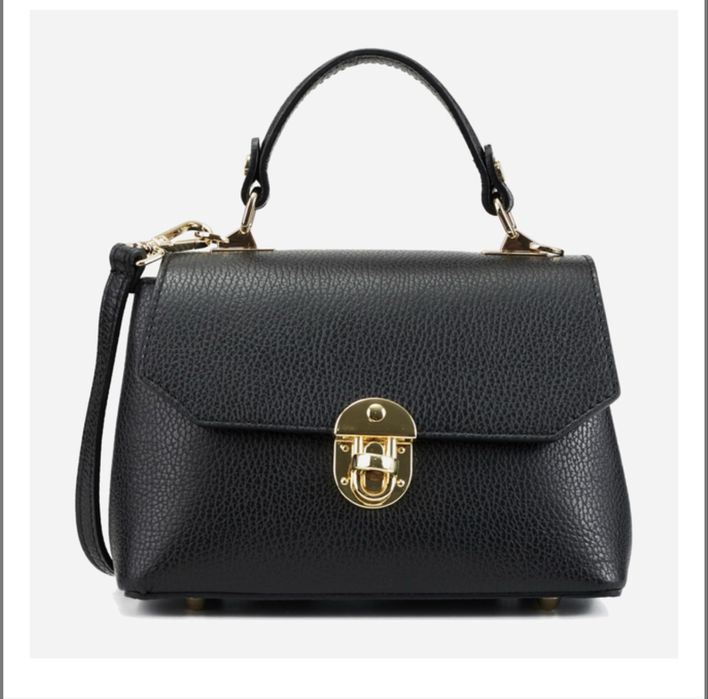 Virginia conti сумка крос боді шкіряна коричнева чорна  сумка