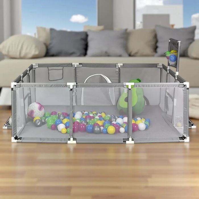 Дитячий ігровий манеж з воротами та кільцем