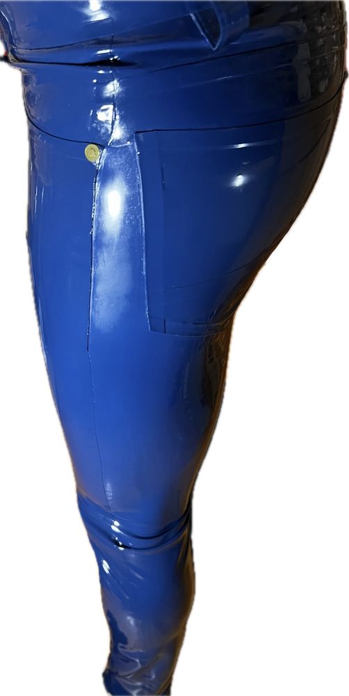 Jeansy dżinsy męskie slim fit latex lateks