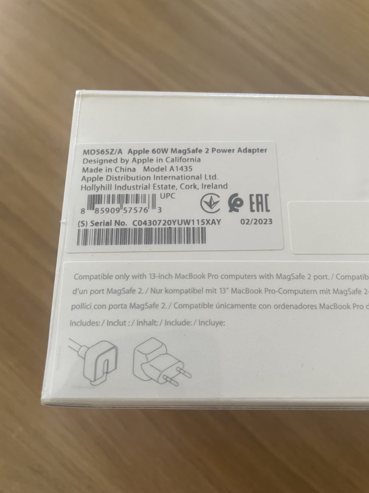 Nowa w opakowaniu ladowarka do Mac MagSafe 2 60W Power Adapter