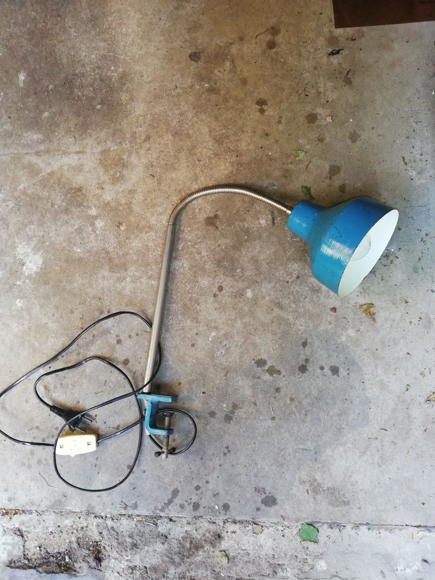 Lampa warsztatowa biurowa z epoki  oryginał!