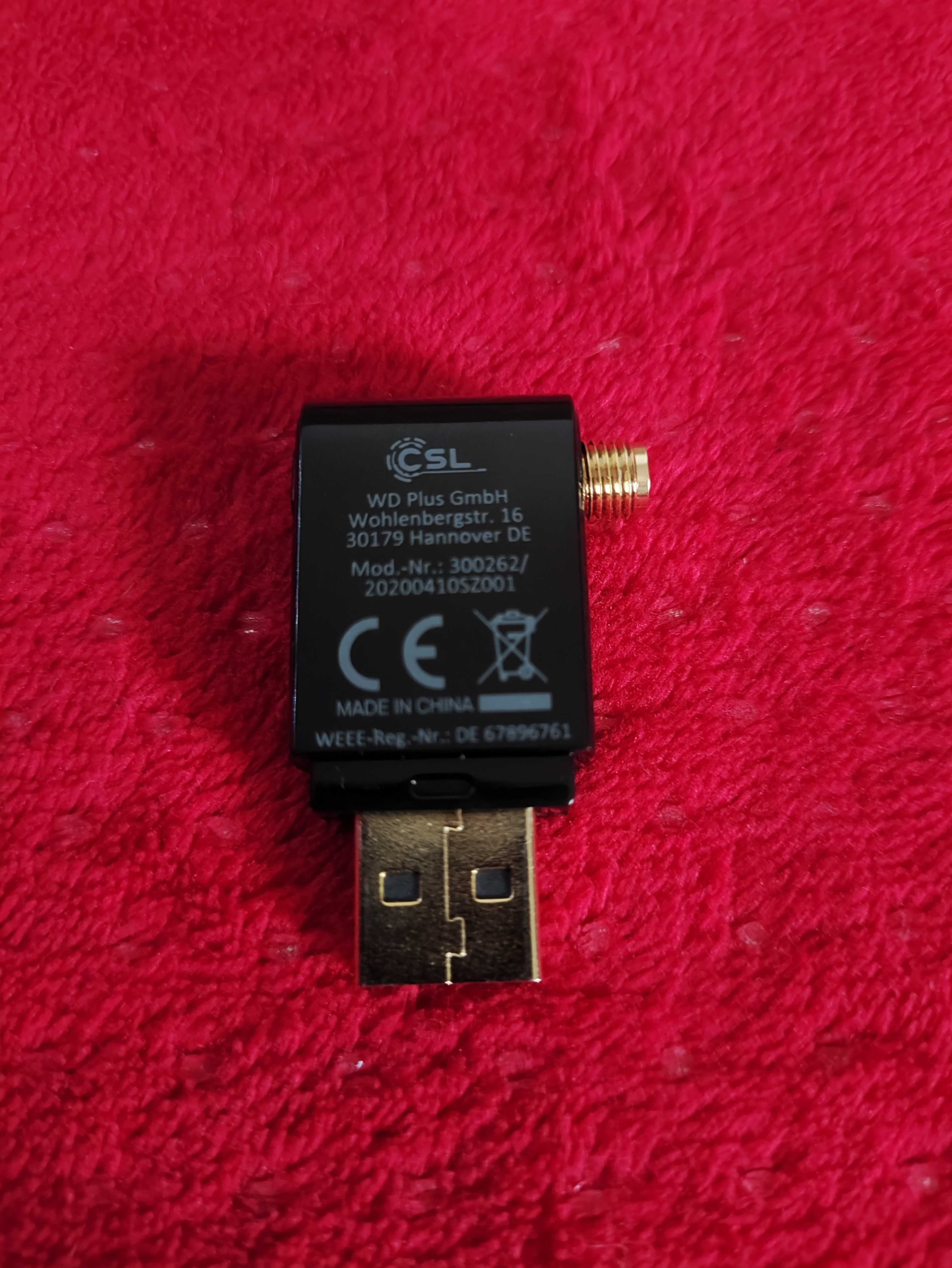 Zewnętrzna karta sieciowa CSL LAN 300 Mbit WLAN WiFi USB adapter