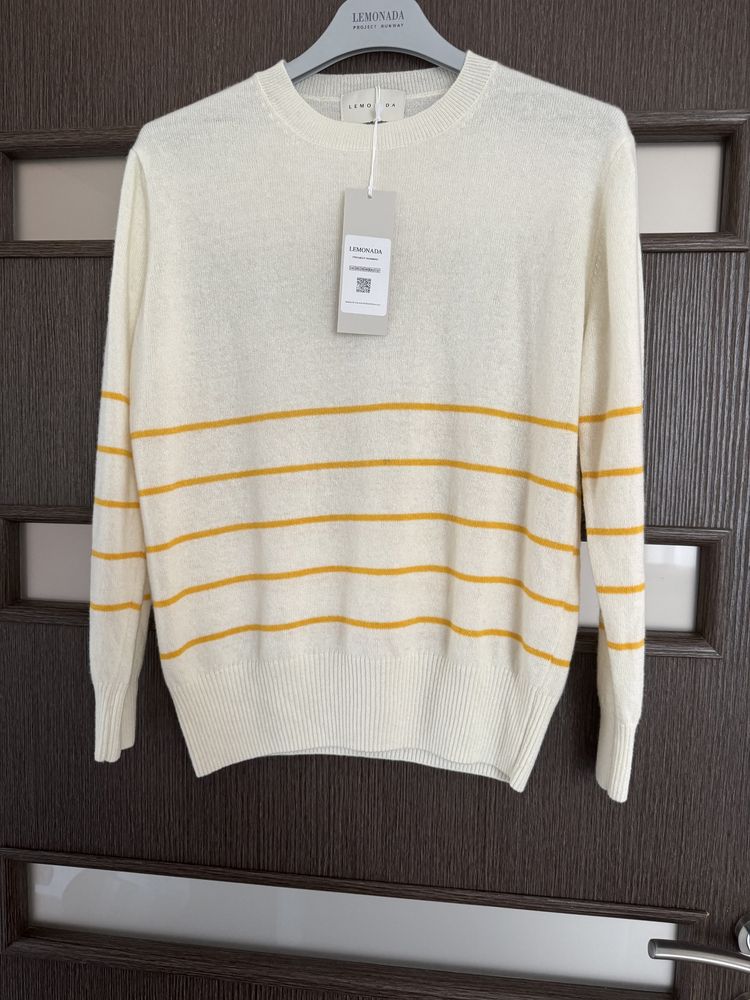 LeMonada sweter, rozmiar uni, paski żółte