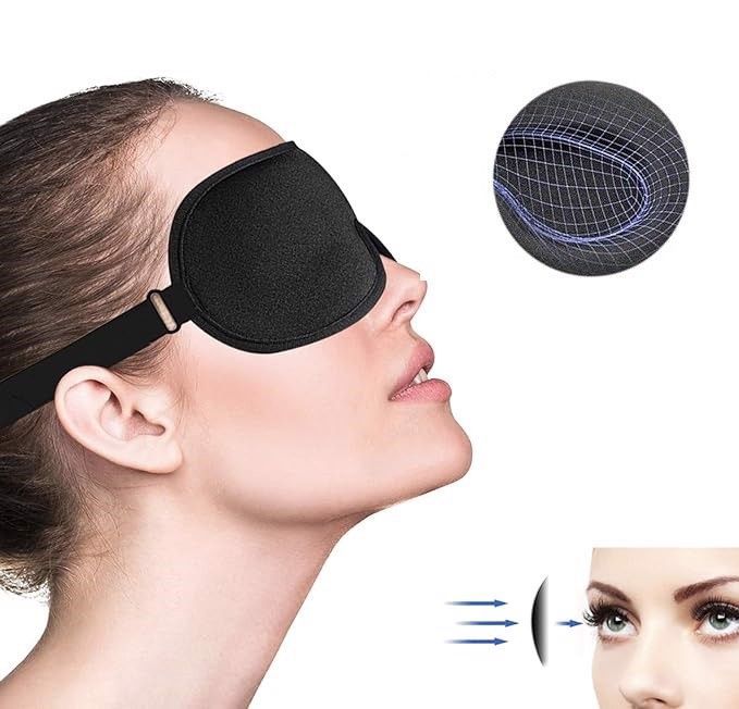 opaska na oczy do spania 3d czarna