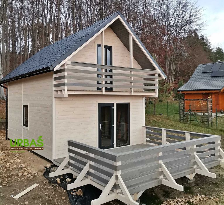 Dom drewniany całoroczny 5 x 7 m - PRODUCENT ! Montaż !