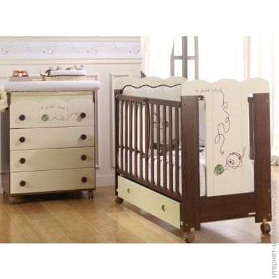 Пеленальний комод Micuna Cats з натурального дерева з ванночкою