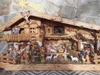 Duża szopka stajenka Bożonarodzeniowa z figurkami