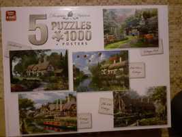 puzzle komplet-5szt po 1000