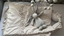 Kokon dla noworodka grey beige cotton