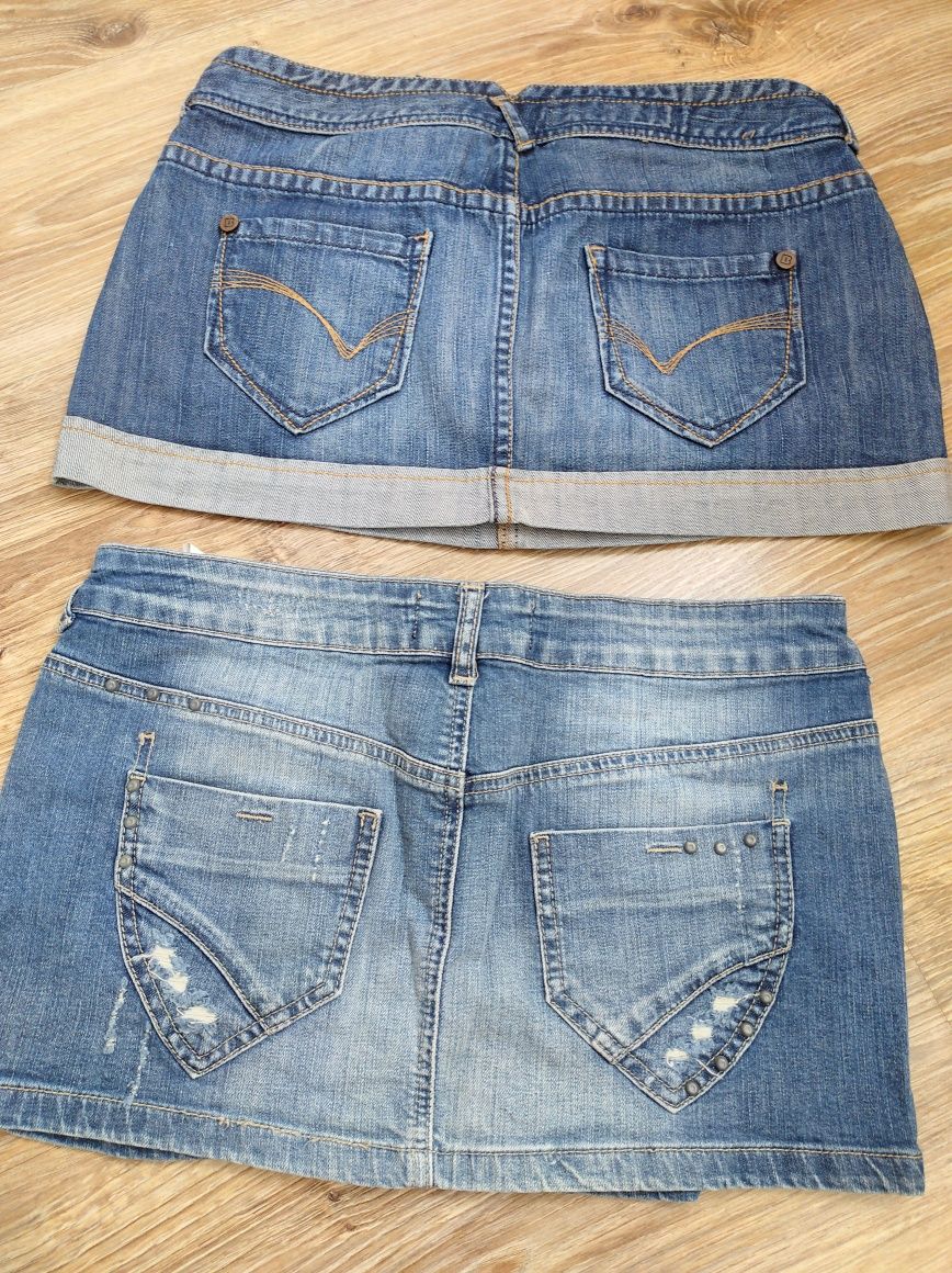 Zara spódnica jeansowa mini Bershka gratis 38 M 40 L