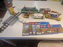 LEGO 60198 City Pociąg towarowy+dodatkowe tory 60205 i zwrotnice 60238