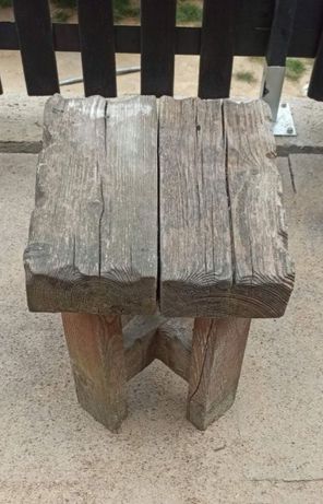 Taborety 3szt drewno solidne i ciężkie