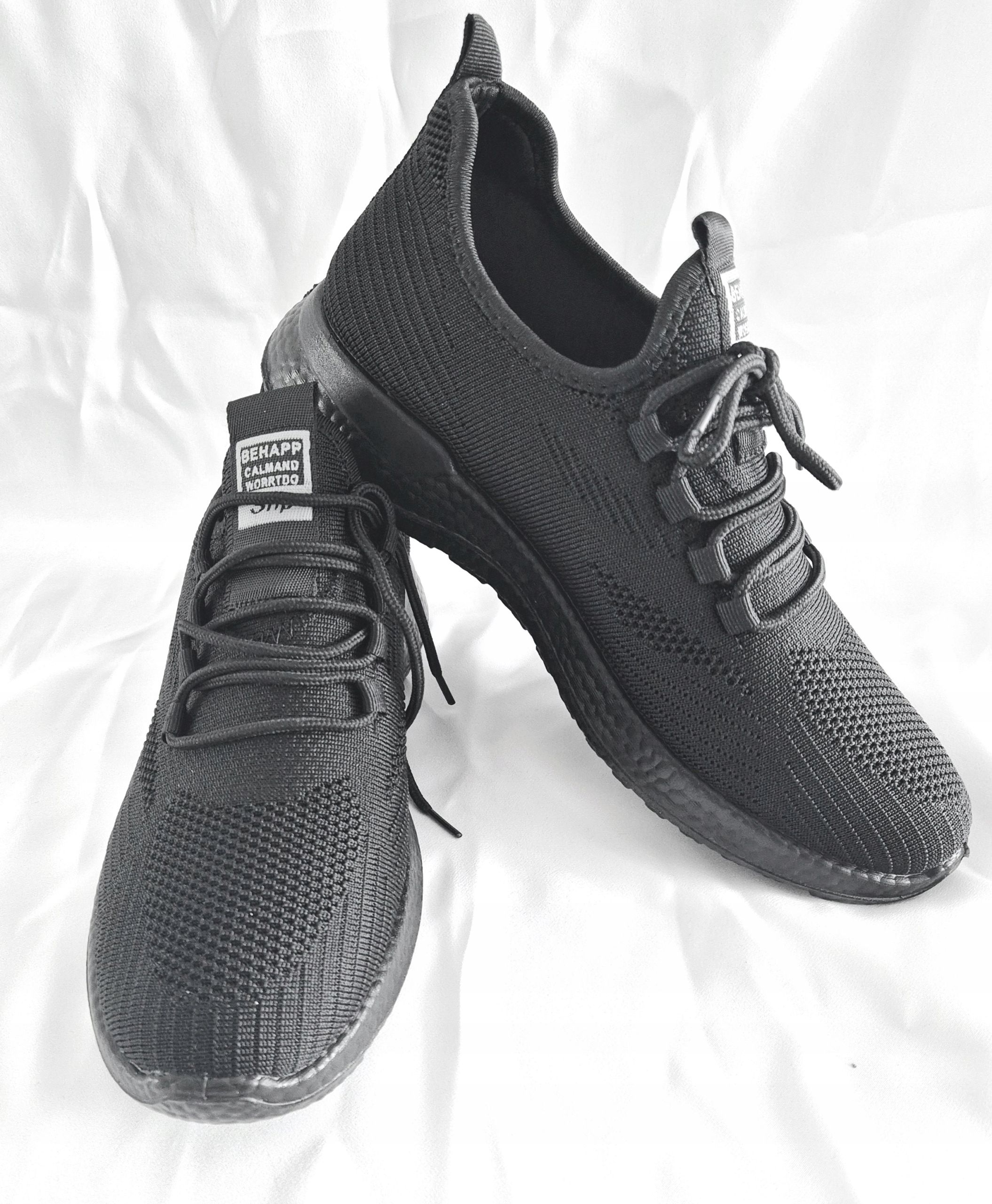 Buty sportowe siatkowe ultralekkie piankowe z siatką , czarne buty spo
