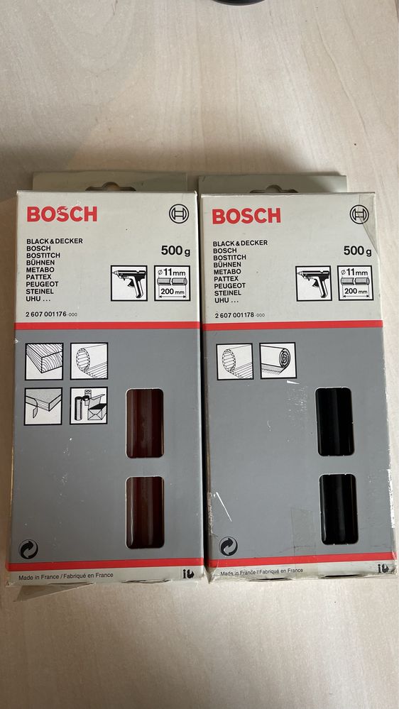 Клейові стрижні Bosch жовті та чорні