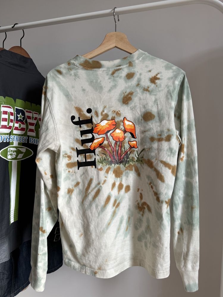HUF tiedye longsleeve tee T-shirt mushroom