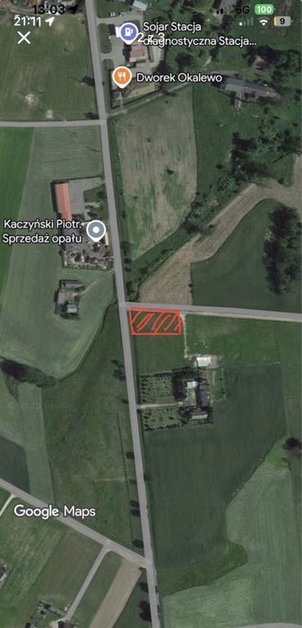 Działka budowlana Okalewo 1378m2