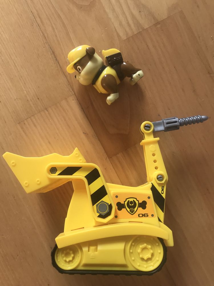 Pojazd buldożer koparka i figurka Rubble Psi patrol Spin Master Nowa