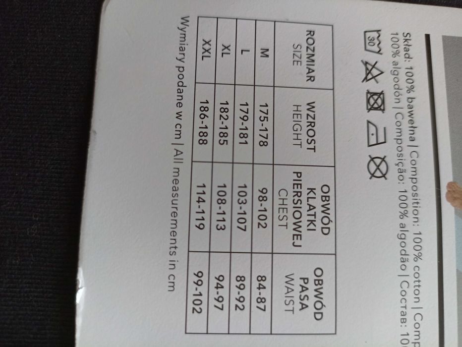 Piżama męska z tom&rose czarna Prestige XL xxl nowa