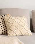 Nowa poduszka Zara + poszewka Kave Home wełna bawełna 45x45