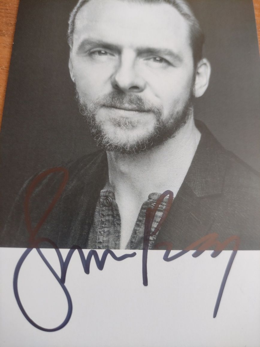 Autograf, podpis - Simon Pegg John Beckingham Kolekcja Gwiazdy TV