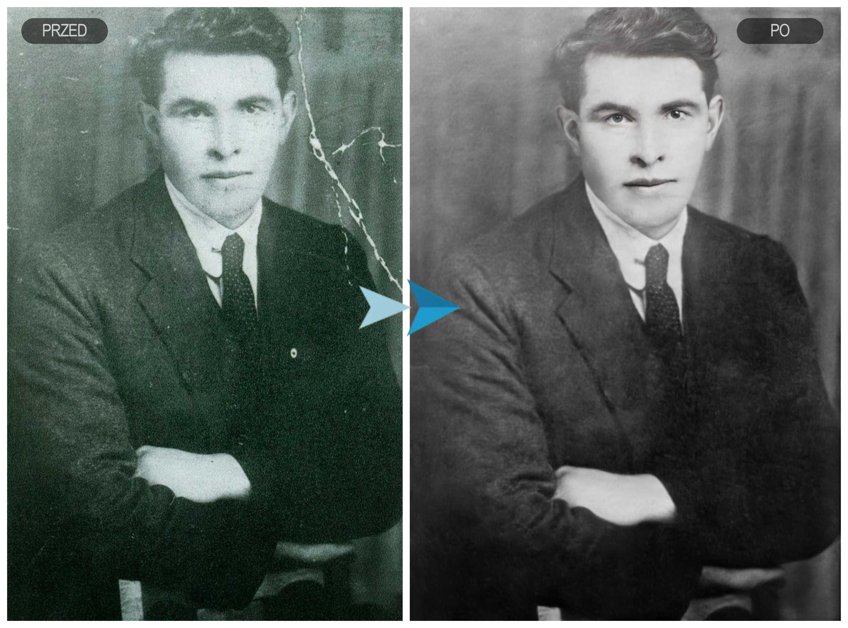 Renowacja starych zdjęć, poprawa jakości, retusz