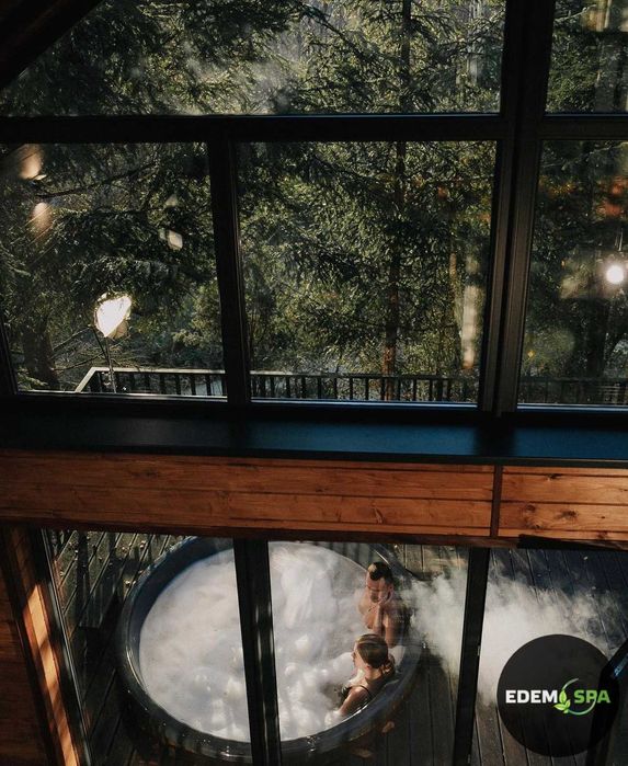 Модний стильний мобільний Spa комплекс для дома на дровах. Купіль. Чан