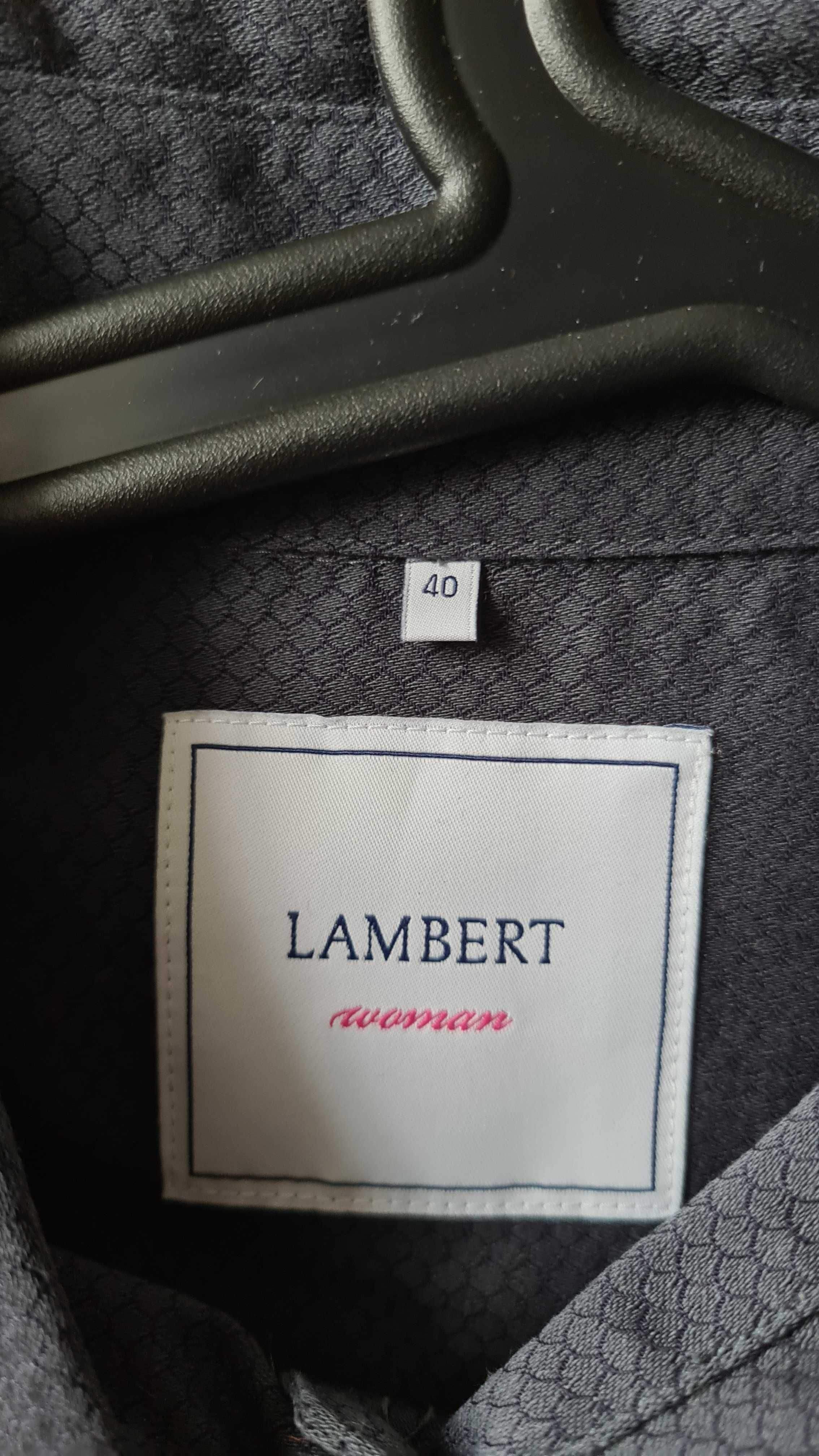 Koszula Lambert 100% bawełna, czarna mikrowzór, rozmiar 40, STAN BDB