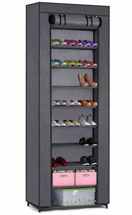 SZAFA TEKSTYLNA XXL Szafka Na Buty Ubrania Organizer PÓŁKI Pokrowiec