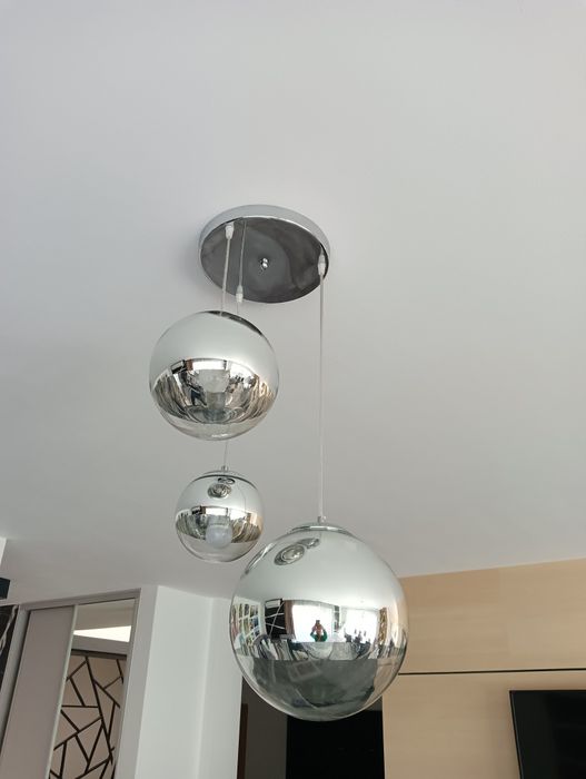 3 x lampa wisząca kule kula do salonu/kuchni 2xpotrójna + 1xpojedyncza