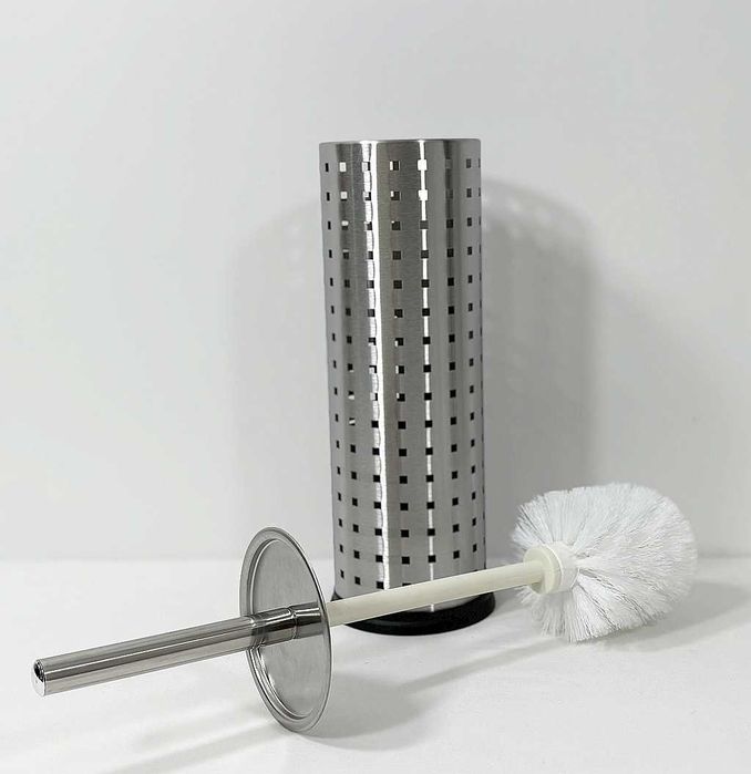 Szczotka toaletowa srebrna 40cm.