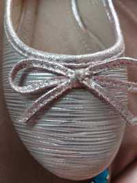Błys:czące różowe baletki baleriny pantofelki roz 31