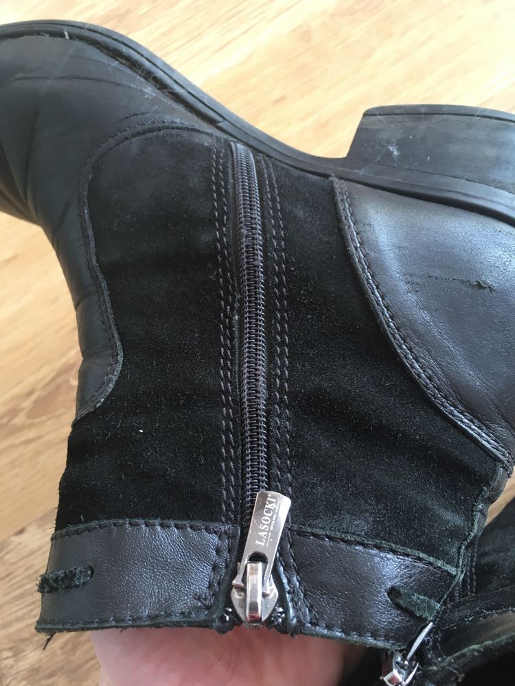 Botki damskie r. 39 Lasocki skórzane